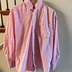 Wrangler Pink Geometric Casual Button Down Shirt